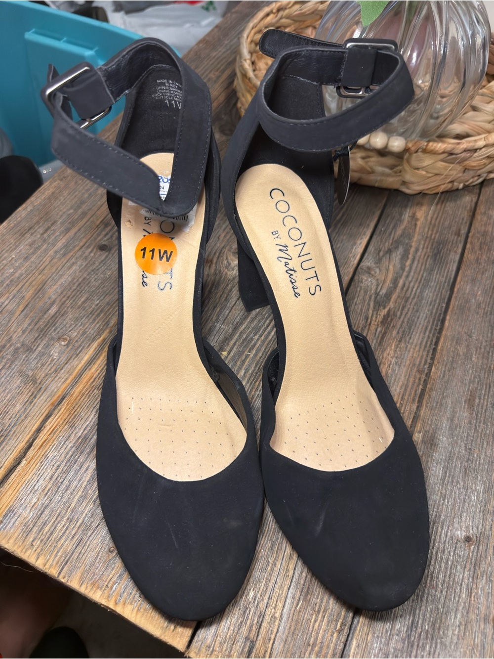 Coconuts by Matisse Black Ankle-Strap Block Heels